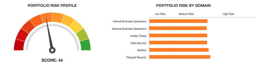 Port Folio Risk Profile by CMMC domain
